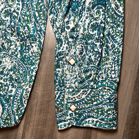 Panhandle Rough Stock Western Long Sleeve Pearl Snap Button Shirt - Medium - Picture 4 of 6